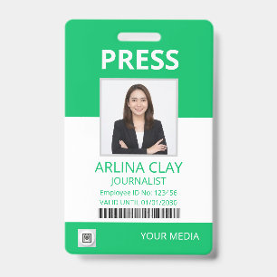 Tarjeta de identificación de prensa Foto Periodist