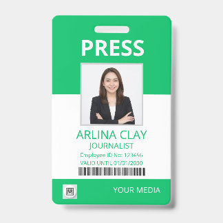 Tarjeta de identificación de prensa Foto Periodist