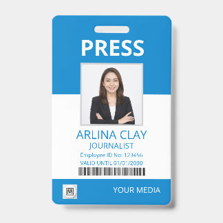 Tarjeta de identificación de prensa Foto Periodist