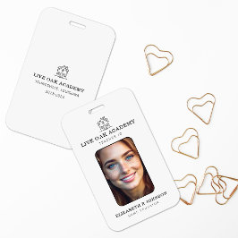 Tarjeta de identificación de profesor de escuela e