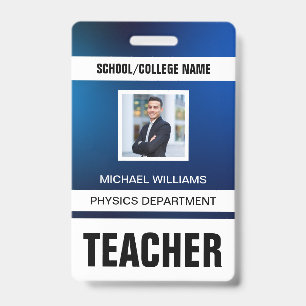 Tarjeta de identificación de profesor moderna mini