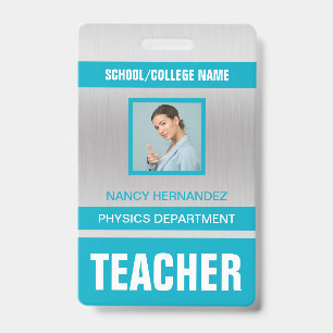 Tarjeta de identificación de profesor moderna mini