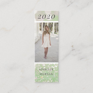 Tarjeta de identificación de purpurina de graduaci