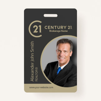 Tarjeta de identificación de realtor Century 21