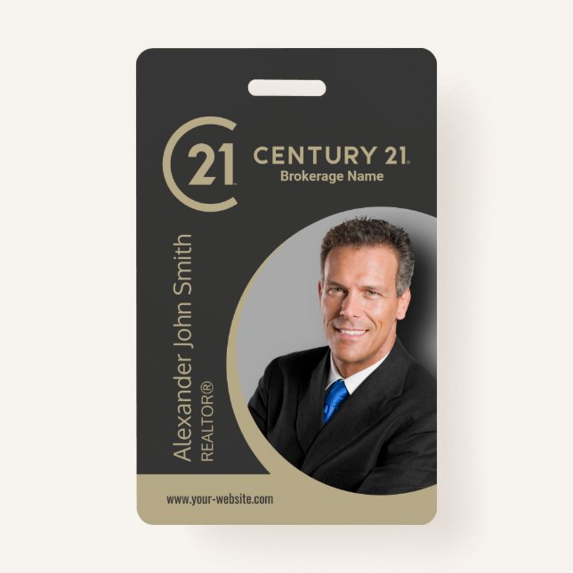 Tarjeta de identificación de realtor Century 21 (Anverso)