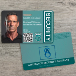 Tarjeta de identificación de seguridad personaliza