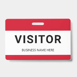 Tarjeta de identificación de visita de negocios co