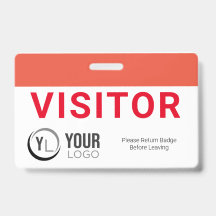 Tarjeta de identificación de visitante Personaliza