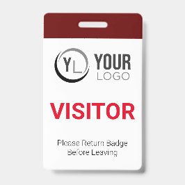 Tarjeta de identificación de visitante personaliza