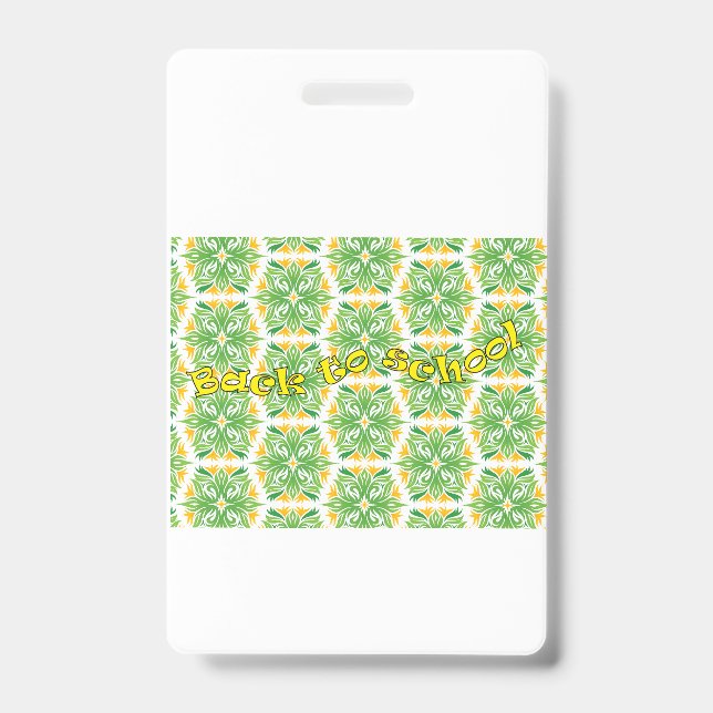 Tarjeta De Identificación De vuelta a la escuela (Parte frontal)