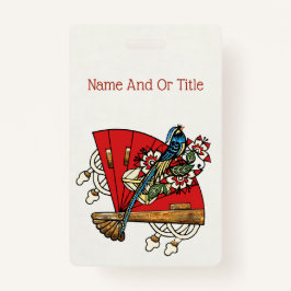 Tarjeta De Identificación Deco de pájaro asiático