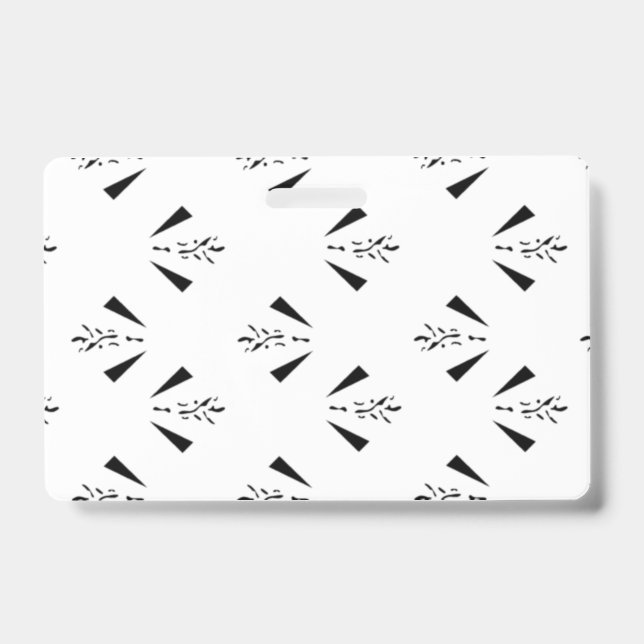 Tarjeta De Identificación Decorativo, Gris Carbón (Parte frontal)