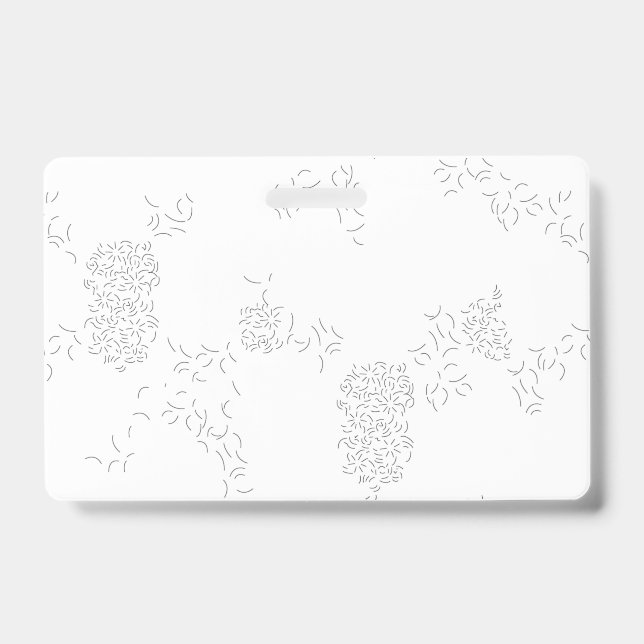 Tarjeta De Identificación Decorativo, Gris Claro (Parte frontal)