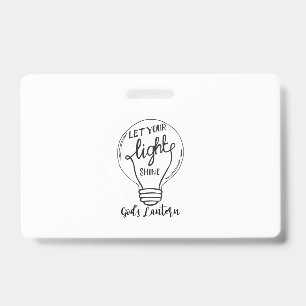 Tarjeta De Identificación Deja que tu luz brille con las linternas de Dios