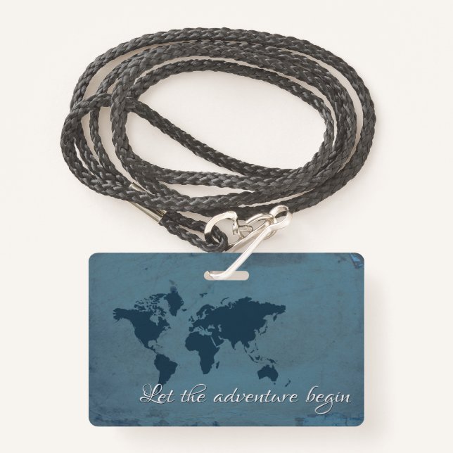 Tarjeta De Identificación Deje la aventura comenzar (Anverso son cordón)