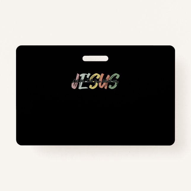 Tarjeta De Identificación Déjenme Decirles Sobre Mi Dios Cristiano Jesús (Anverso)