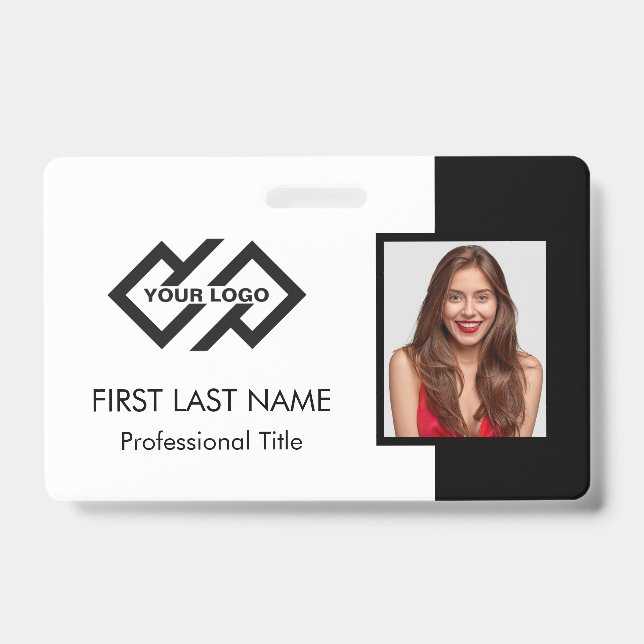 Tarjeta de identificación del personal con logotip (Parte frontal)