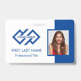 Tarjeta de identificación del personal con logotip