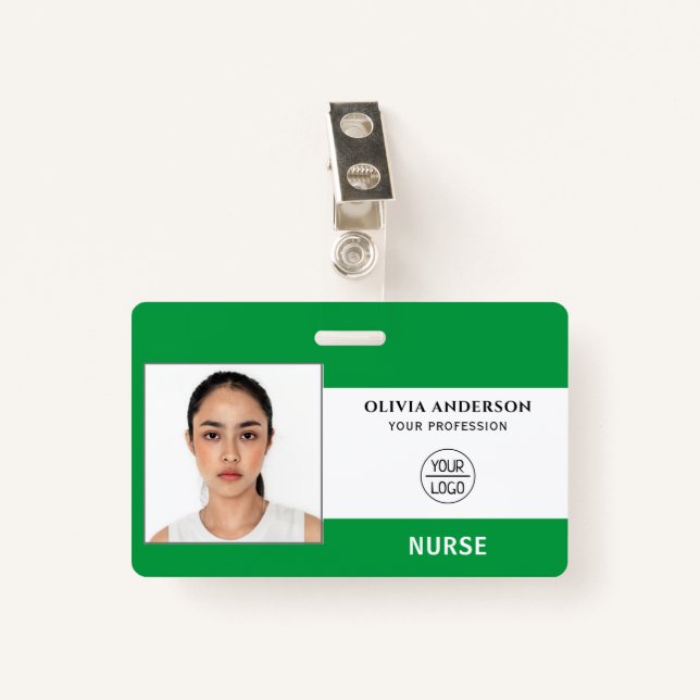 Tarjeta de identificación del personal de fotograf (Anverso con clip)