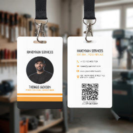 Tarjeta de identificación del personal de mantenim