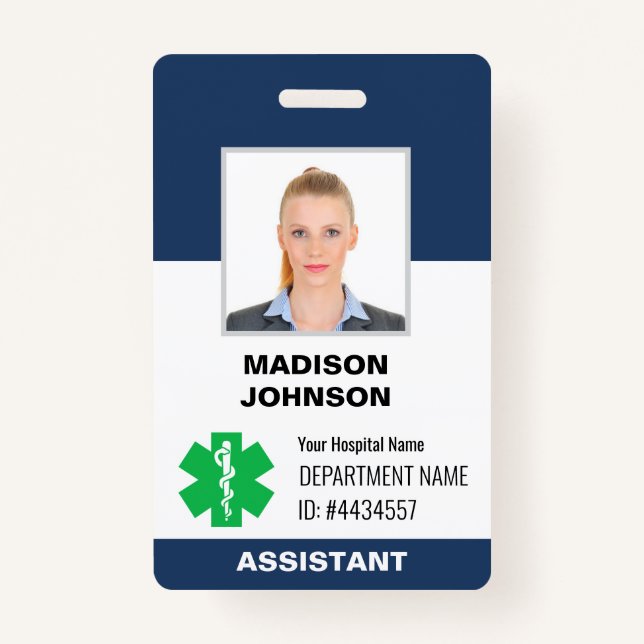 Tarjeta de identificación del personalizado - Foto (Anverso)