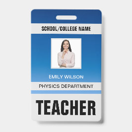 Tarjeta de identificación del profesor