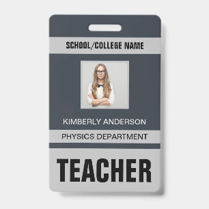 Tarjeta de identificación del profesor