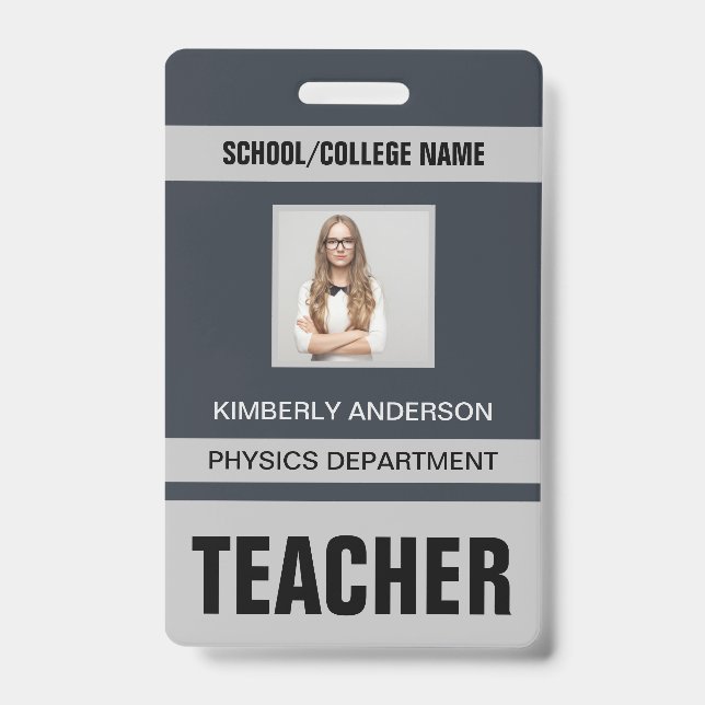 Tarjeta de identificación del profesor (Parte frontal)