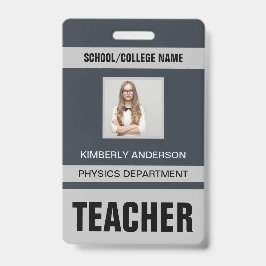 Tarjeta de identificación del profesor