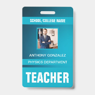 Tarjeta de identificación del profesor