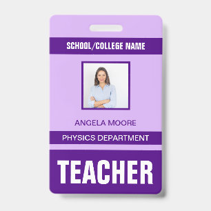 Tarjeta de identificación del profesor