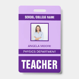 Tarjeta de identificación del profesor