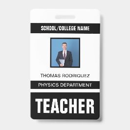 Tarjeta de identificación del profesor