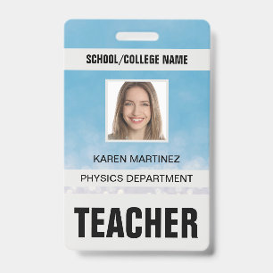 Tarjeta de identificación del profesor