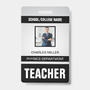 Tarjeta de identificación del profesor