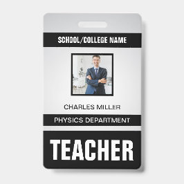 Tarjeta de identificación del profesor