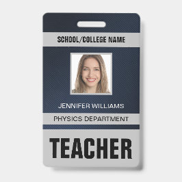 Tarjeta de identificación del profesor