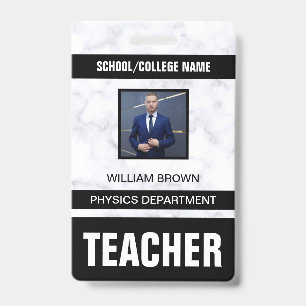 Tarjeta de identificación del profesor