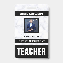 Tarjeta de identificación del profesor