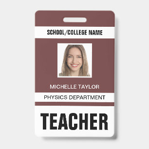 Tarjeta de identificación del profesor