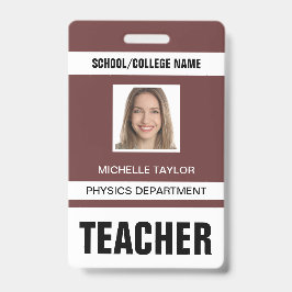 Tarjeta de identificación del profesor