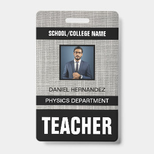 Tarjeta de identificación del profesor