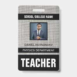 Tarjeta de identificación del profesor