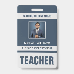 Tarjeta de identificación del profesor