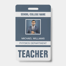 Tarjeta de identificación del profesor