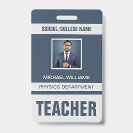 Tarjeta de identificación del profesor