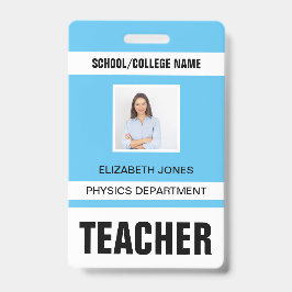 Tarjeta de identificación del profesor