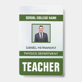 Tarjeta de identificación del profesor