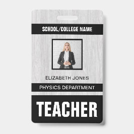 Tarjeta de identificación del profesor