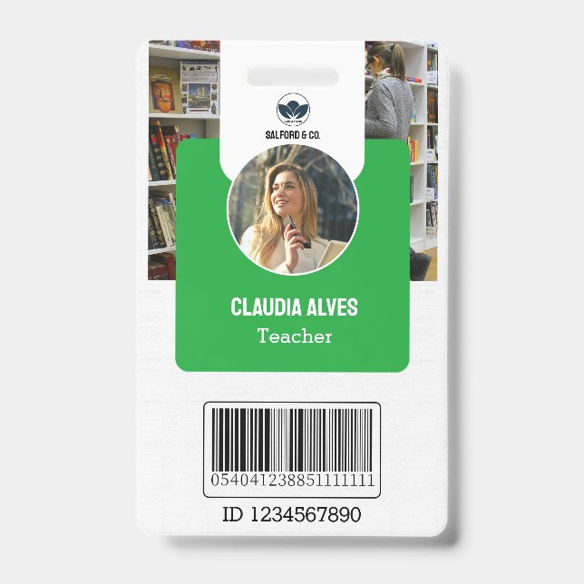 Tarjeta de identificación del profesor | Tarjeta d (Parte frontal)